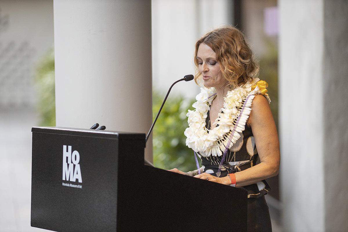 Katherine Love at the opening of the 30 Americans Exhibition